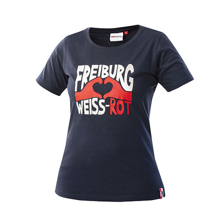 SC Freiburg Frauen T-Shirt "Herz" (w) schwarz