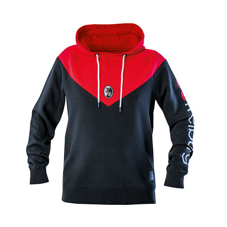 SC Freiburg Kapuzenhoodie "Block" schwarz-rot