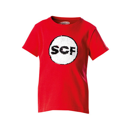 SC Freiburg Kinder T-Shirt "Pailletten" rot