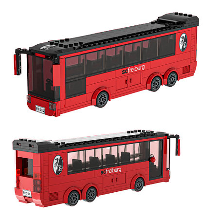 SC Freiburg Klemmbaustein-Set Teambus 244 Teile + 3 Figuren