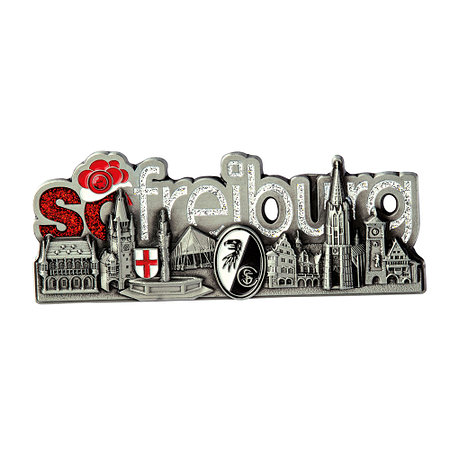 SC Freiburg Magnet "Skyline" metall