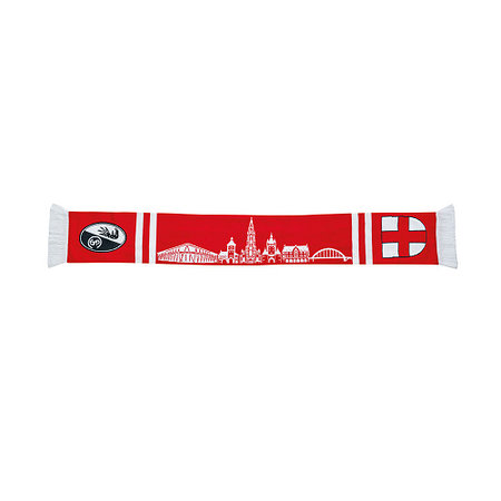 SC Freiburg Schal HD "Skyline" rot-weiß