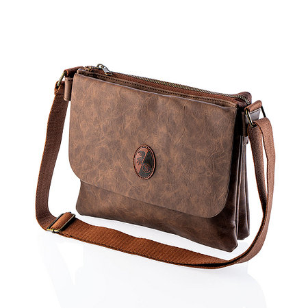 SC Freiburg Schultertasche "Logo" braun 25,5 x 22cm