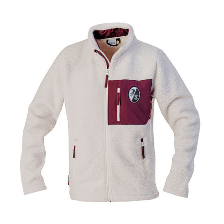 SC Freiburg Sherpa Jacke weiß-bordeaux