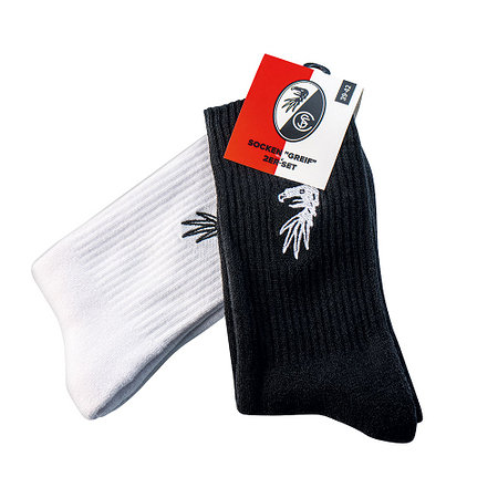 SC Freiburg Socken "Greif" 2er-Set schwarz/weiß