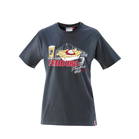 SC Freiburg T-Shirt "Pommes Weiß-Rot" anthrazit