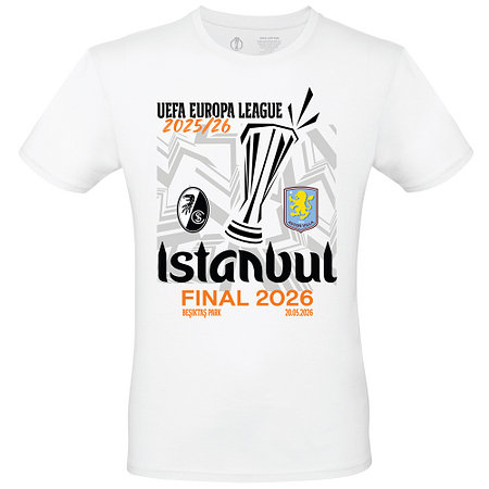 SC Freiburg T-Shirt "UEL Final Istanbul" 25/26 weiß
