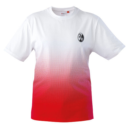 SC Freiburg T-Shirt "Verlauf Wappen" weiß-rot