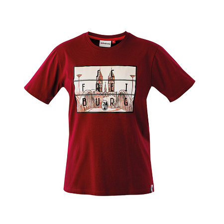 SC Freiburg T-Shirt "Wiwilíbrücke" bordeaux