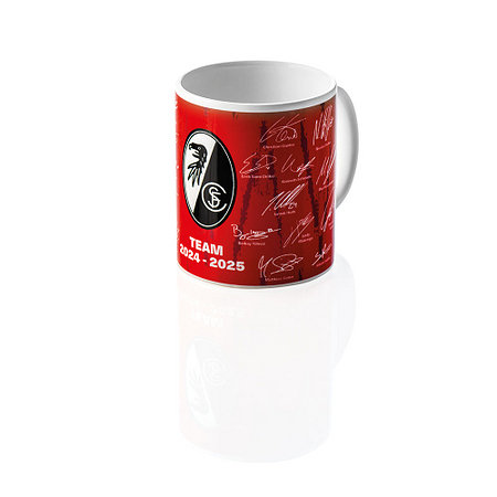 SC Freiburg Tasse Herren "Team Signature 24/25" rot/weiß