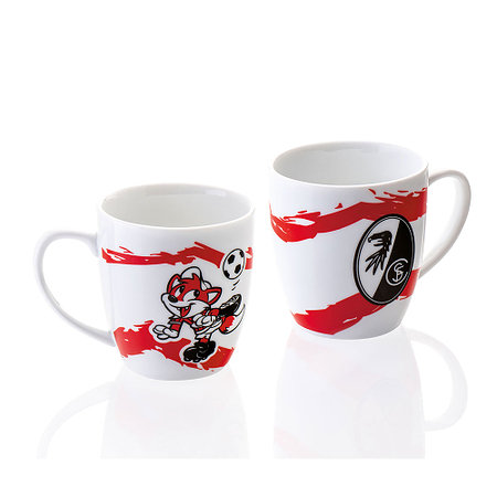 SC Freiburg Tasse Kinder "Füchsle" weiß-rot