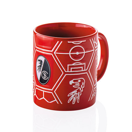 SC Freiburg Tasse "Panel" rot