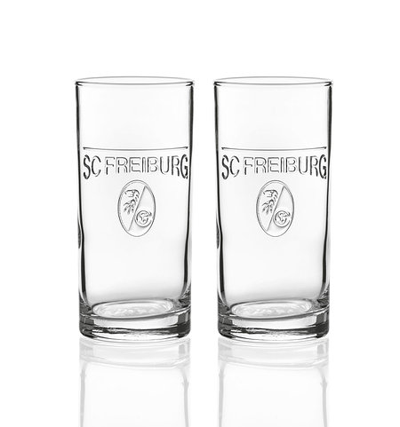 SC Freiburg Trinkglas "Relief" 2er-Set 0,2 Liter