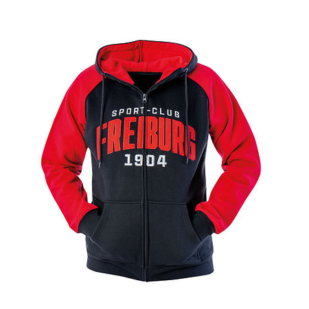 SC Freiburg Zip-Hoodie "Rot-Schwarz" schwarz rot