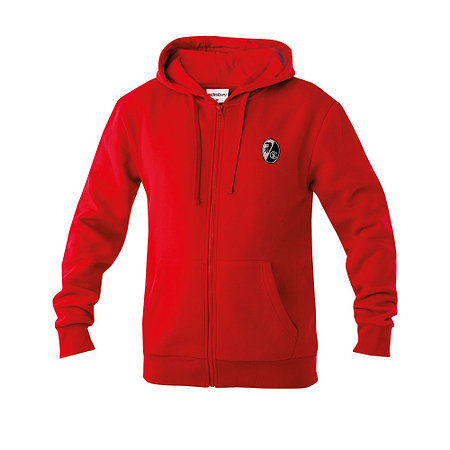 SC Freiburg Zip-Jacke Basic "Wappen" rot