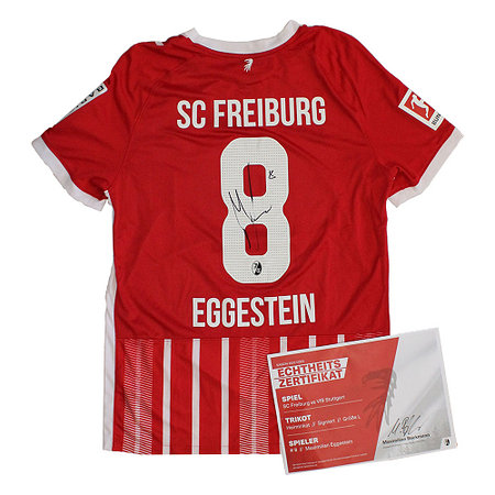 SCF Matchworn Heimtrikot 22/23 SCF vs. VfB | 8. Eggestein| sign.