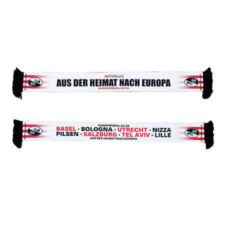 SCF Schal Poly "Aus der Heimat nach Europa" 25/26 weiß