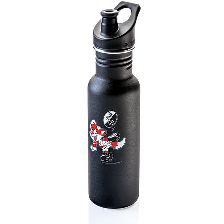 SCF Trinkflasche Klean Kanteen "Füchsle" schwarz mit Sport Cap