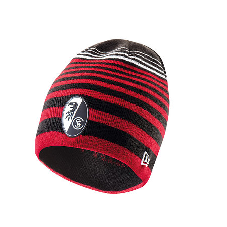 Wendebeanie "NE Stripes" rot/schwarz