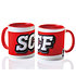 SC Freiburg Tasse Softtouch"SCF" rot-schwarz-weiß (1)