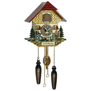 Quarz-Kuckucksuhr "SC Freiburg" Kuckuck mit Musik