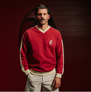 SC Freiburg 70er Raglan Sweater "Vintage" bordeaux