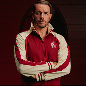 SC Freiburg 70er Zip-Jacke "Vintage" bordeaux