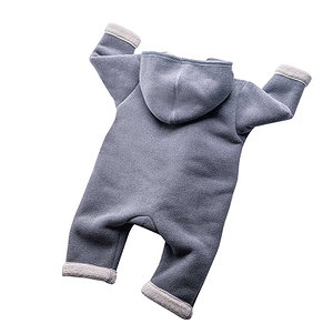 SC Freiburg Baby Overall Teddyfleece grau