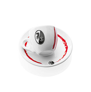 SC Freiburg Espresso Set "weiß-rot" weiß