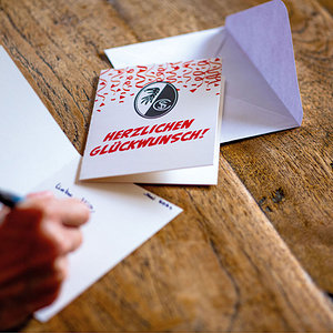 SC Freiburg Grußkarte "Herzlichen Glückwunsch" inkl. Umschlag
