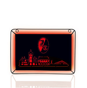 SC Freiburg LED Metallbild "Skyline"