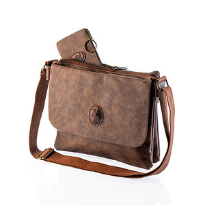 SC Freiburg Schultertasche "Logo" braun 25,5 x 22cm