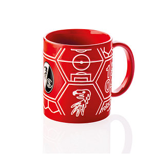 SC Freiburg Tasse "Panel" rot