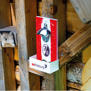 SC Freiburg Wandflaschenöffner "rot-weiß"