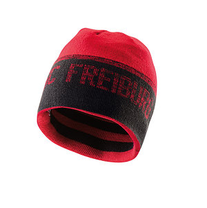 Wendebeanie "NE Stripes" rot/schwarz